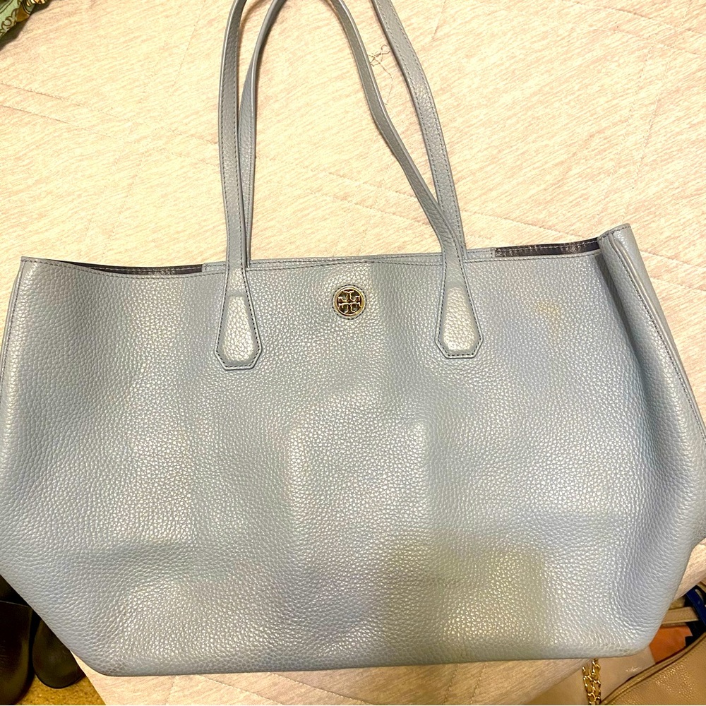 Authentic Tory Burch leather tote